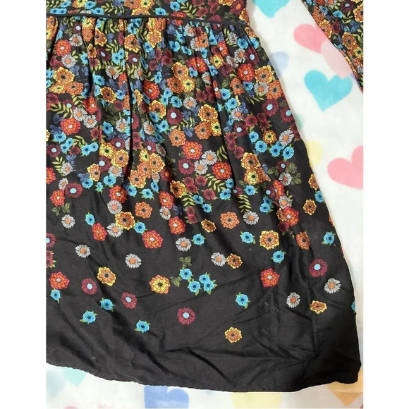 Zara babydoll floral colorful long sleeve dress Size S - Picture 7 of 13